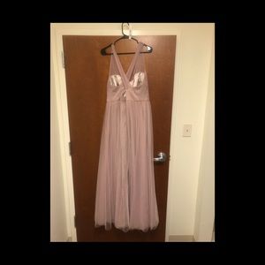 Dresses - Tulle v-neck gown with cross back Dresses - Tulle v-neck gown with cross back
